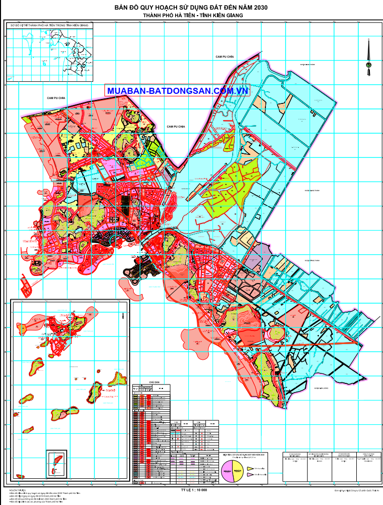 Bản đồ quy hoạch sử dụng đất Tp Hà Tiên